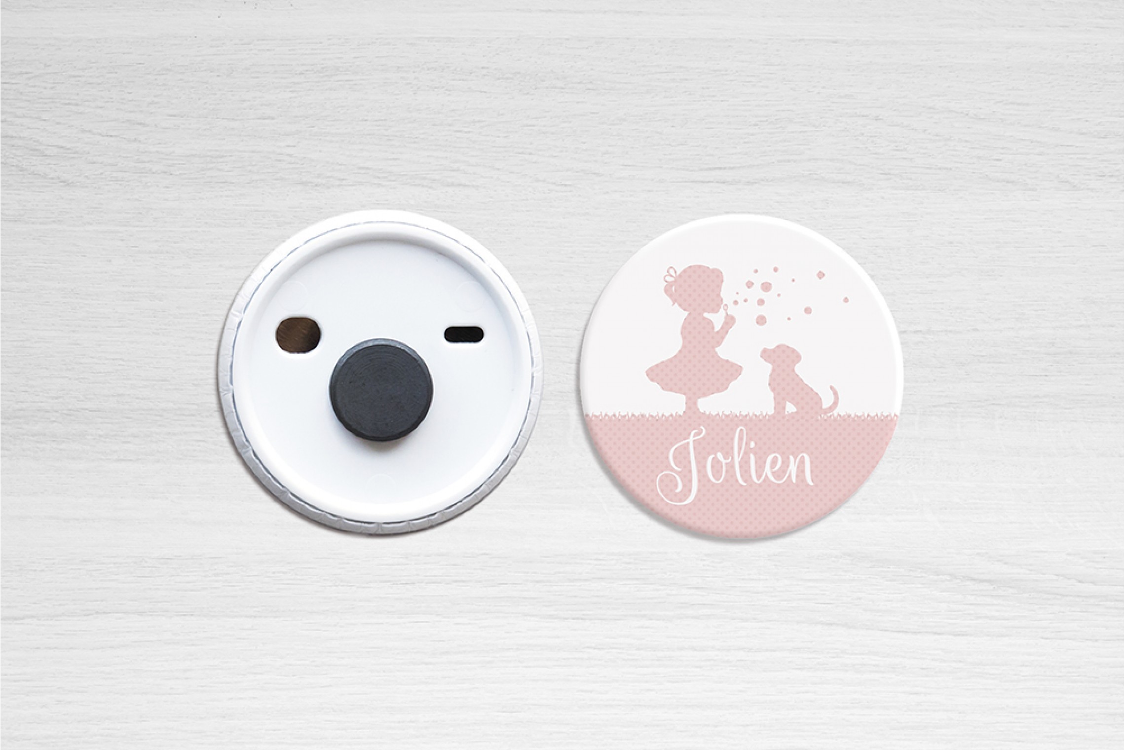 Bellenblaasmeisje lichtroze